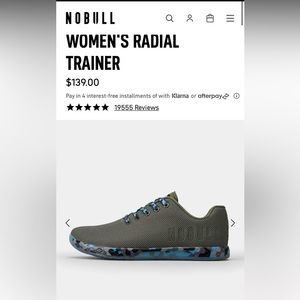 NWT NOBULL Women’s Radial Trainer Size 7